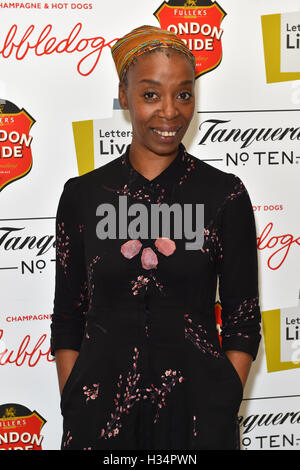 Noma Dumezweni im Bild hinter den Kulissen in der ersten Nacht von Buchstaben zu leben, in der Freimaurer-Hall in London. PRESSEVERBAND Foto. Bild Datum: Dienstag, 4. Oktober 2016. Bildnachweis sollte lauten: Matt Crossick/PA Wire. Stockfoto