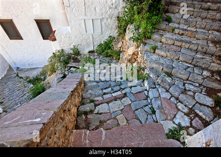 Fuß in der Stadt Hydra Insel Hydra, Attika, Griechenland. Stockfoto