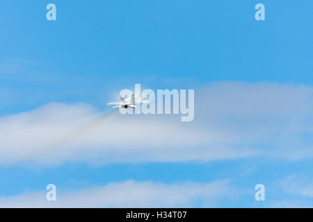 McDonnell Douglas F/A-18 Hornet zweimotoriges Überschallflugzeug für Allwetter, Trägerfähiges Mehrzweck-Kampfjet Stockfoto