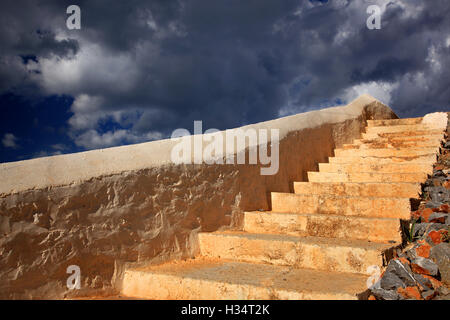 Fuß in der Stadt Hydra Insel Hydra, Attika, Griechenland. Stockfoto