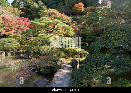 Kyoto, Japan - 11. November 2015: Ginkakuji Tempel und Garten Tokio, Japan. Stockfoto