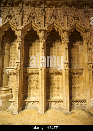 Stein-Bildschirm, die Trennung des Chors aus dem Kirchenschiff, Kathedrale von Lincoln, Lincolnshire Stockfoto