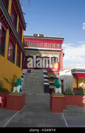 Weg zum Maitreya Buddha, Thikse Kloster Jammu und Kaschmir, Indien Stockfoto