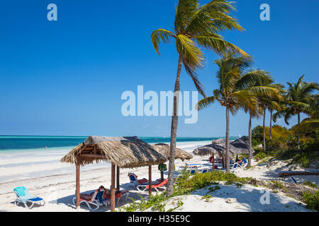 Playa El Paso, Cayo Guillermo, Jardines del Rey, Ciego de Avila Provinz, Kuba, West Indies, Karibik Stockfoto