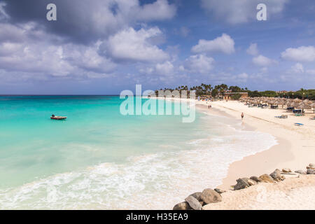 Ansicht der Divi Beach, Aruba, kleine Antillen, Niederländische Antillen, Karibik Stockfoto