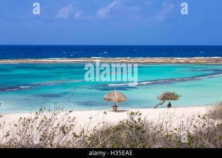 Baby Beach, San Nicolas, Aruba, kleine Antillen, Niederländische Antillen, Karibik Stockfoto