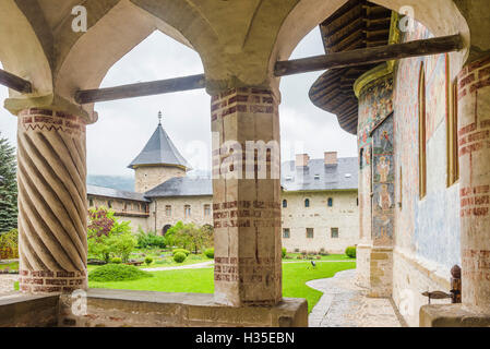 Klosters Sucevita, eine gotische Kirche, eines der bemalten Kirchen der nördlichen Moldau, UNESCO, Bukowina, Rumänien Stockfoto