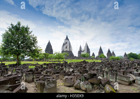 Prambanan hinduistische Tempel, UNESCO, in der Nähe von Yogyakarta, Java, Indonesien Stockfoto