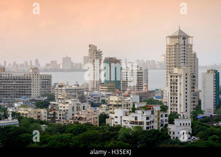 Überblick über die Skyline von central Mumbai (Bombay), Maharashtra, India Stockfoto