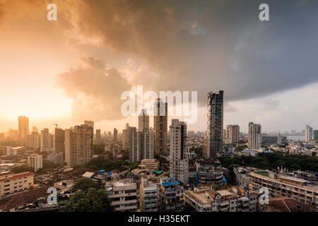 Überblick über die Skyline von central Mumbai (Bombay), Maharashtra, India Stockfoto