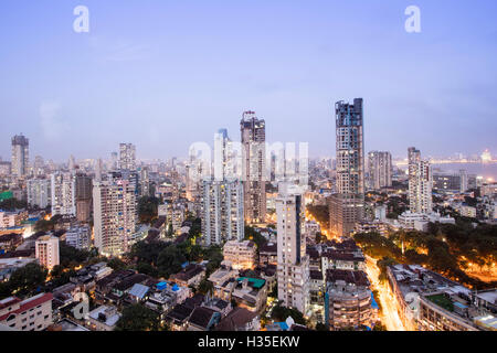 Überblick über die Skyline von central Mumbai (Bombay), Maharashtra, India Stockfoto