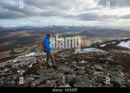 Ein Blick über den Cairngorms von der Spitze des Creag Dubh in der Nähe von Newtonmore, Cairngorms National Park, Schottland, UK Stockfoto