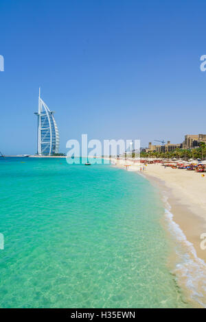 Hotel Burj Al Arab, Dubai Wahrzeichen, Jumeirah Beach, Dubai, Vereinigte Arabische Emirate, Naher Osten