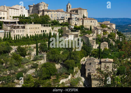 Hügel Dorf von Gordes, Vaucluse, Provence, Frankreich Stockfoto
