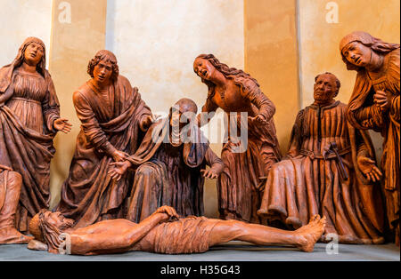 Italien Emilia Romagna Modena, Chiesa di San Giovanni Battista-Trauer über die toten Christus Oper von Guido Mazzoni Stockfoto