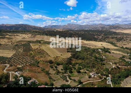 Andalusien, Spanien. Einen Überblick über die Sierra Malaga von Ronda entfernt. Pako Mera Stockfoto