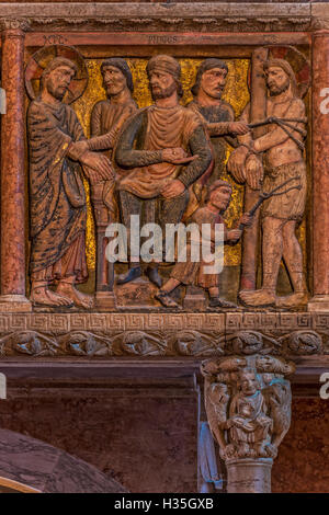 Italien Emilia Romagna Modena Kathedrale innen - Campionesi Meister - Pontile - Geißelung 1180 Stockfoto