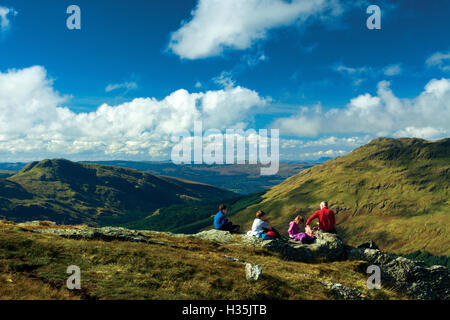 Gleann Mor von Ben Donich, den Arrochar Alpen, Loch Lomond und die Trossachs National Park, Argyll & Bute Stockfoto