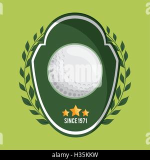 Golf verwandte Symbole Bild Stock Vektor
