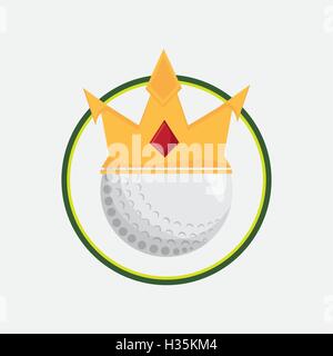 Golf verwandte Symbole Bild Stock Vektor