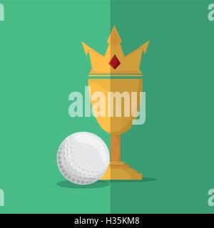 Golf verwandte Symbole Bild Stock Vektor