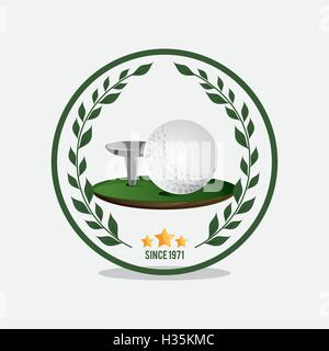 Golf verwandte Symbole Bild Stock Vektor