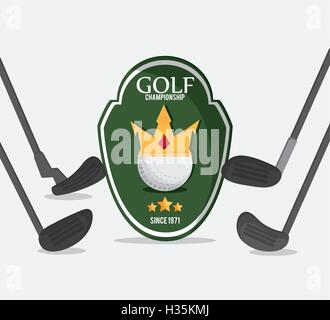 Golf verwandte Symbole Bild Stock Vektor