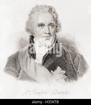 Sir Joseph Banks, 1. Baronet, 1743 – 1820.  Britischer Naturforscher, Botaniker und Patron der Naturwissenschaften. Stockfoto