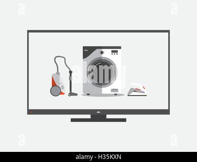 elektronische Haushaltsgeräte Bild Stock Vektor