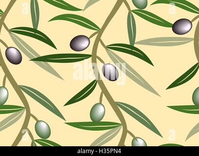 Vektor Olivenzweig Hintergrund. Stock Vektor