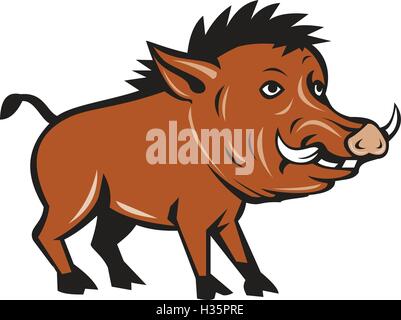 Razorback Seite Cartoon Stock Vektor