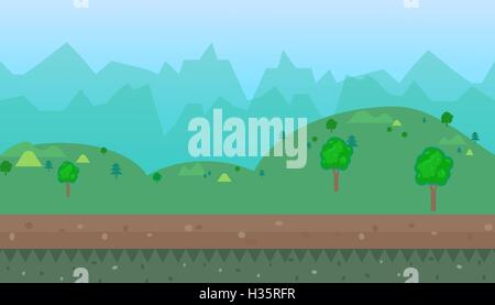 Cartoon Naturlandschaft Hintergrund Stock Vektor
