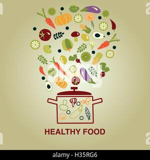 In Pfanne Kochen Stock Vektor