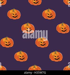 Halloween-Hintergrund mit Kürbissen Stock Vektor