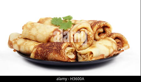 lecker gefüllte Pfannkuchen closeup Stockfoto
