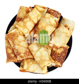 lecker gefüllte Pfannkuchen closeup Stockfoto