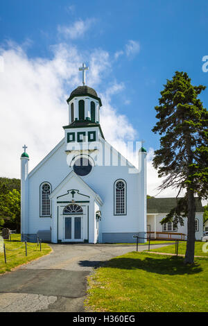 Der Heilige Rosenkranz römisch-katholische Kirche in Portugal Bucht, Neufundland und Labrador, Kanada. Stockfoto