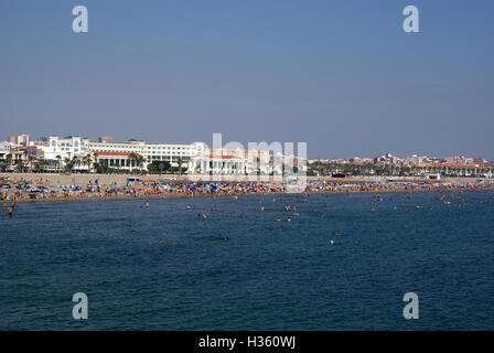 Strand El Cabanyal (Las Areans), Valencia, Spanien Stockfoto