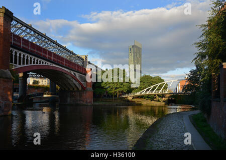 Ansicht des Beetham Tower in Manchester, England Stockfoto