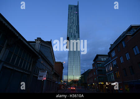 Ansicht des Beetham Tower in Manchester, England Stockfoto