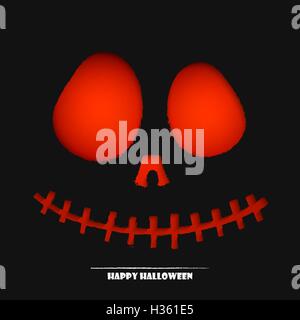 Vektor-Illustration von scary Halloween Kürbis Gesicht Hintergrund für Ihr design Stock Vektor