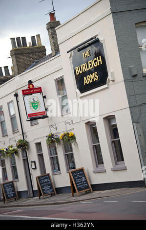 Die Burleigh Arme eine Gastwirtschaft in Cambridge, UK Stockfoto