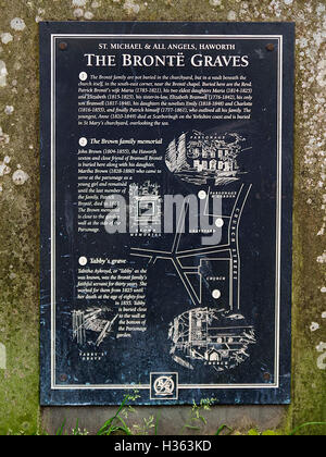 Das Dorf von Haworth in Yorkshire, England, in die Herzen der Bronte Country Stockfoto