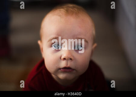 Closeup Portrait eines blauen Augen jungen Stockfoto