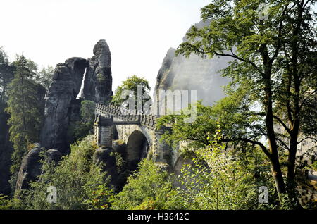 Brücke benannt Bastei in der sächsischen Schweiz Deutschland Stockfoto