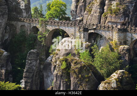 Brücke benannt Bastei in der sächsischen Schweiz Deutschland Stockfoto