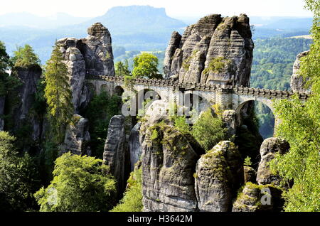 Brücke benannt Bastei in der sächsischen Schweiz Deutschland Stockfoto