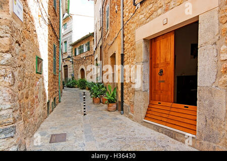 Fornalutx Dorf Architektur und Ausstattung Steindetails Stockfoto