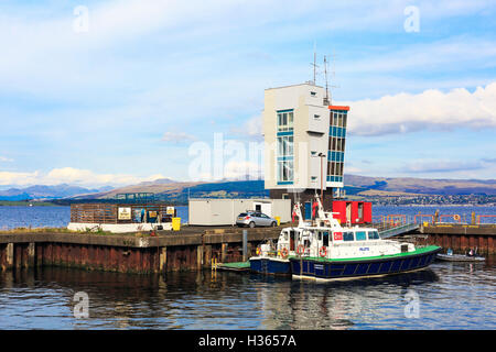 Hafen-Piloten-Station, Greenock, Schottland mit Blick auf den Firth of Clyde Stockfoto