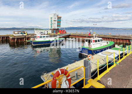 Hafen-Piloten-Station, Greenock, Schottland mit Blick auf den Firth of Clyde Stockfoto